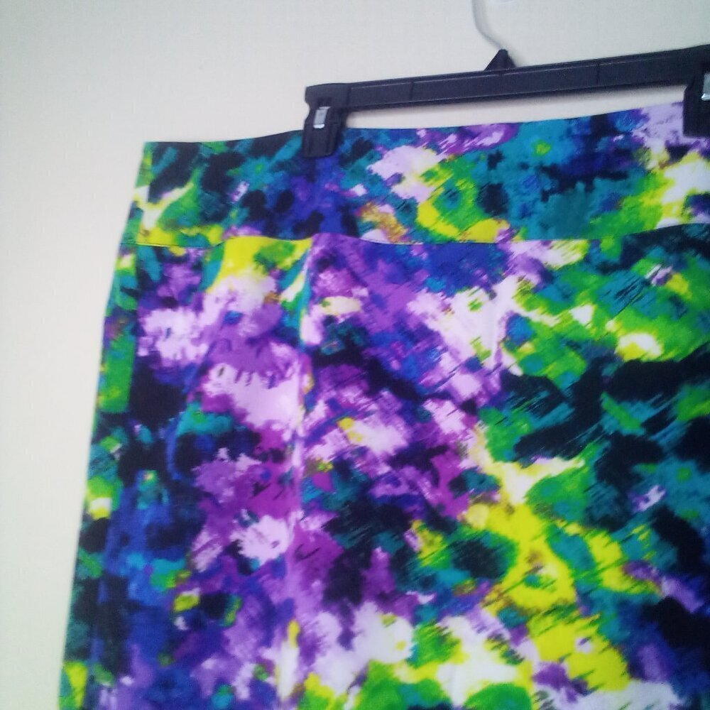 Lane Bryant Skirt 24 Women Straight Pencil Knee Length Pattern Colorful - Picture 12 of 15